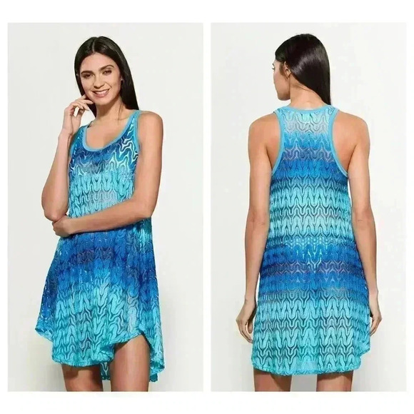 ELIF FOR JORDAN TAYLOR Crochet Wave Tank Dress - Picture 1 of 10